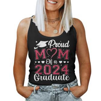 Proud Mom Of A Class Of 2024 Graduate Mom Senior 2024 Mother Women Tank Top - Seseable