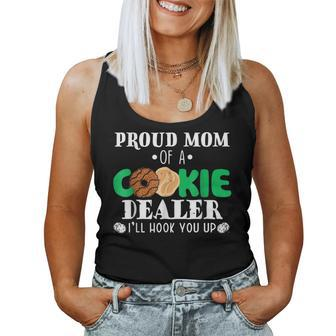 Proud Mom Of A Cookie Dealer Troop Leader Birthday Party Women Tank Top - Thegiftio UK