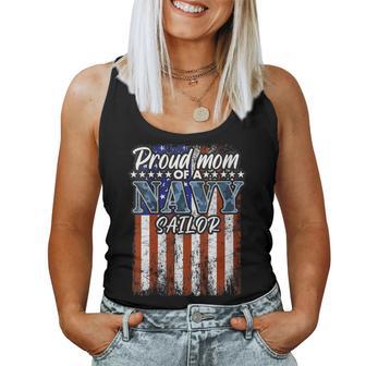 Proud Mom Of A Navy Sailor Women Tank Top - Monsterry DE