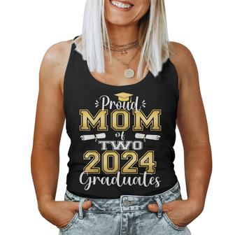 Proud Mom Of Two 2024 Graduate Class 2024 Graduation Family Women Tank Top - Seseable