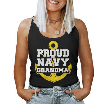 Proud Navy Grandma Navy Family Women Tank Top - Monsterry AU