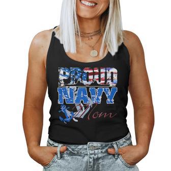 Proud Navy Mom Patriotic Sailor Women Tank Top - Monsterry CA