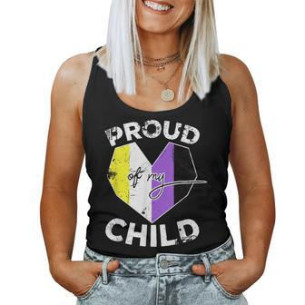 Proud Of My Nonbinary Child Non Binary Pride Flag Dad Mom Women Tank Top - Monsterry CA