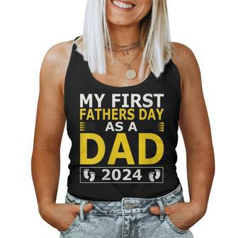 Proud Papa 1St Father’S Day 2024 & Grandpa Est 2024 Women Tank Top - Monsterry UK