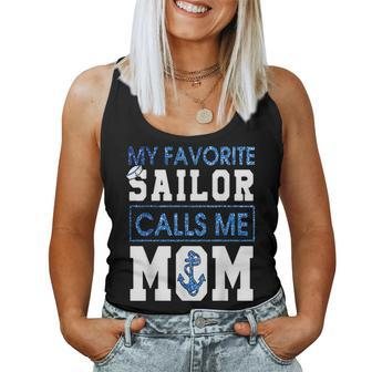 Proud Sailors Captain My Favorite Sailors Calls Me Mom Women Tank Top - Monsterry CA