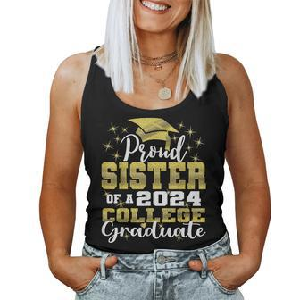 Proud Sister Of 2024 College Graduate Family 24 Graduation Women Tank Top - Monsterry