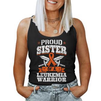 Proud Sister Of A Leukemia Warrior Sis Awareness Ribbon Women Tank Top - Monsterry UK