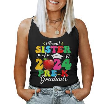 Proud Sister Of Preschool Graduate 2024 Pre-K Graduation Women Tank Top - Monsterry DE