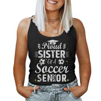 Proud Sister Of A Soccer Senior 2024 Sister Senior Soccer Women Tank Top - Monsterry UK