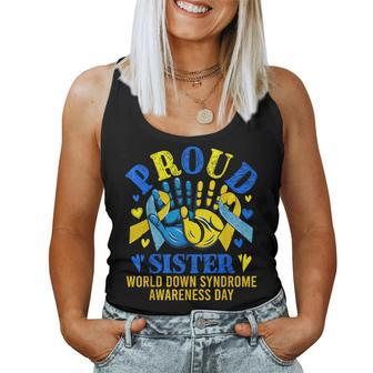 Proud Sister World Down Syndrome Awareness Day Proud Family Women Tank Top - Monsterry