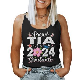 Proud Tia Of A Class Of 2024 Graduate 2024 Senior Mom 2024 Women Tank Top - Monsterry