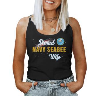 Proud Us Navy Seabee Wife Veteran Day Women Tank Top - Monsterry DE