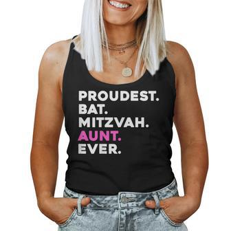 Proudest Bat Mitzvah Aunt Ever Jewish Girl Celebration Women Tank Top - Monsterry