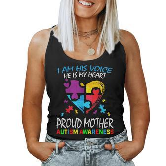 Pround Autism Mom Heart Mother Puzzle Piece Autism Awareness Women Tank Top - Seseable