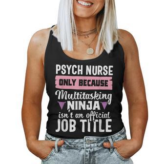 Psych Nurse Practitioner Ninja Mental Health Nursing Women Tank Top - Monsterry CA