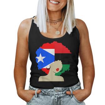 Puerto Rican African Black Woman Afro Hair Pride History Women Tank Top - Monsterry AU