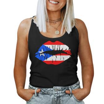 Puerto Rico Pride Girl Lips Boricua Flag Women Tank Top - Monsterry DE