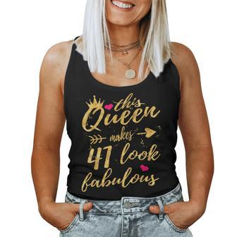 This Queen Makes 41 Look Fabulous 41St Birthday Women Women Tank Top - Monsterry AU