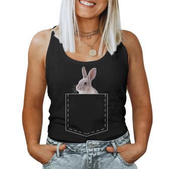 Rabbit Owner Cute Pocket Bunny For Women Women Tank Top - Thegiftio UK