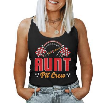 Race Car Birthday Party Matching Family Aunt Pit Crew Women Tank Top - Monsterry DE