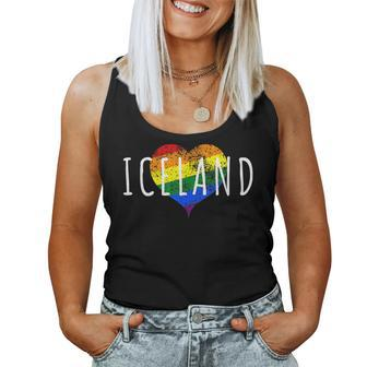 Rainbow Heart Iceland Pride Women Tank Top - Monsterry UK