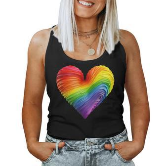 Rainbow Heart Lgbtq Flag Gay Pride Parade Love Is Love Wins Women Tank Top - Monsterry AU