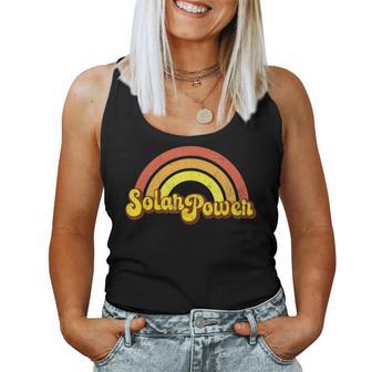 Rainbow Solar Power Yellow Retro Hippy Hippie Women Tank Top - Monsterry CA