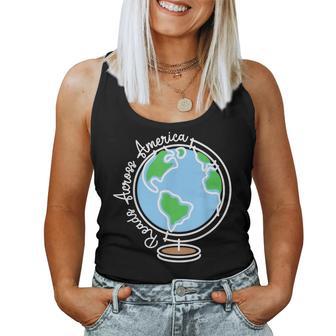 Reads Across That America Teacher Reader Reading Lover Women Tank Top - Thegiftio UK