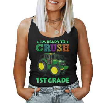 Ready To Crush 1St Grade Tractor Back To School Women Tank Top - Monsterry AU