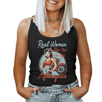 Real Ride Who Ride Motorcycles Motorbike Women Tank Top - Monsterry AU