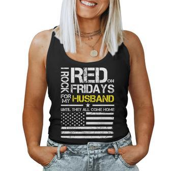 Red Friday Military Wife Wear Red For My Husband Women Tank Top - Monsterry