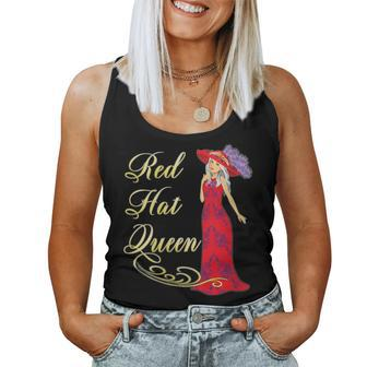 Red Hat Queen With Red Dress Women Tank Top - Monsterry UK