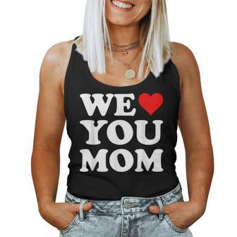 Red Heart We Love You Mom Women Tank Top - Seseable