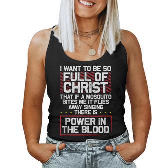 There's Power In Blood Religious Christian Women Tank Top - Monsterry