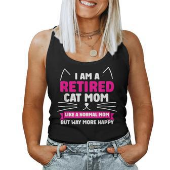 Retired Cat Lover Mom Retirement Life Graphic Women Tank Top - Monsterry UK