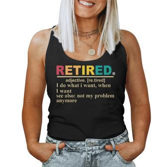 Retired Definition Retirement Definition For Men Women Tank Top - Monsterry DE