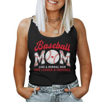 Retro Baseball Mom Like A Normal Mom But Louder And Prouder Women Tank Top - Seseable
