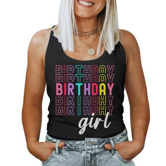 Retro Birthday For Girl Awesome Cute Birthday Party Women Tank Top - Seseable