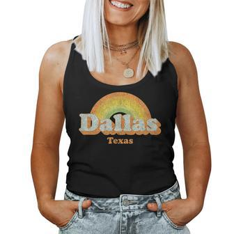 Retro Dallas Texas T Vintage 70S Rainbow Women Tank Top - Monsterry