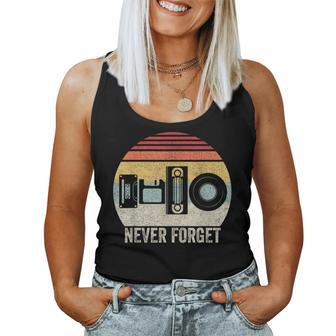 Retro Never Forget Sarcastic Humor Music Vintage Women Tank Top - Monsterry UK