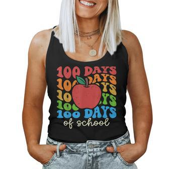 Retro Groovy 100 Days Of School Teacher 100Th Day Of School Women Tank Top | Mazezy CA