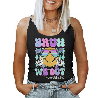 Retro Groovy Bruh We Out Lunch Ladies Last Day Of School Women Tank Top | Mazezy AU
