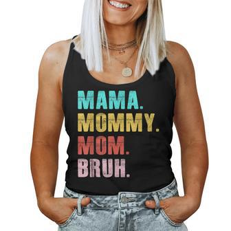 Retro Groovy Mama Mommy Mom Bruh Mother's Day Womens Women Tank Top | Mazezy