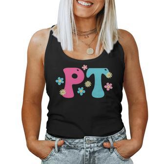 Retro Groovy Physical Therapy Physical Therapist Women Tank Top - Seseable