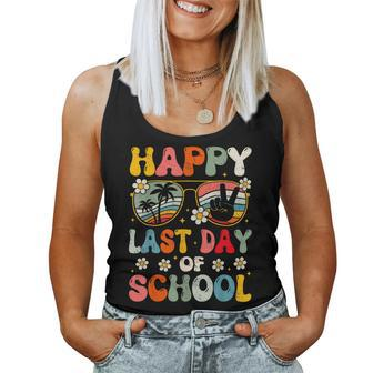 Retro Happy Last Day Of School Teacher Student Hello Summer Women Tank Top | Mazezy DE