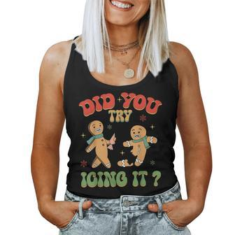 Retro Icu Nurse Did You Try Icing It Gingerbread Women Tank Top - Seseable