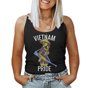 Retro Militant Vietnam Pride Vietnamese Mom I Love Vietnam Women Tank Top - Monsterry CA