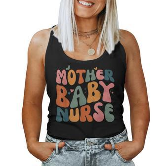 Retro Mother Baby Nurse Ob L&D Nurse Mother Baby Rn Womens Women Tank Top - Monsterry CA