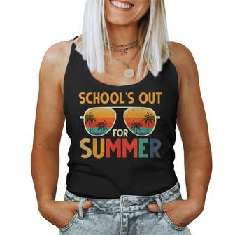 Retro Schools Out For Summer Last Day Of School Teacher Boy Women Tank Top | Mazezy CA