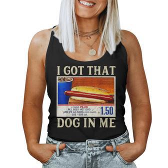 Retro Vintage I Got-That Dog In Me Hotdog Mens Women Tank Top | Mazezy